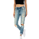 KanCan High Rise Boyfriend Jean - Pink Peach Boutique