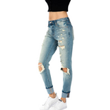 KanCan High Rise Boyfriend Jean - Pink Peach Boutique