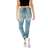 KanCan High Rise Boyfriend Jean - Pink Peach Boutique
