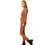 Copy of Ready To Go  Jogger Jumper - Rust - Pink Peach Boutique