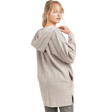 Mineral Washed Pullover Hoodie - Taupe - Pink Peach Boutique