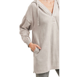 Mineral Washed Pullover Hoodie - Taupe - Pink Peach Boutique