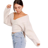 September Morning Ribbed Sweater - Oatmeal - Pink Peach Boutique