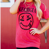 Georgia Smile T-Shirt - Red - Pink Peach Boutique