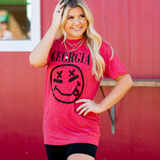 Georgia Smile T-Shirt - Red - Pink Peach Boutique