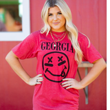 Georgia Smile T-Shirt - Red - Pink Peach Boutique