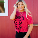 Georgia Smile T-Shirt - Red - Pink Peach Boutique