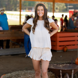 Southern Comfort Textured Short Set - Cream - Pink Peach Boutique