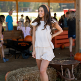 Southern Comfort Textured Short Set - Cream - Pink Peach Boutique