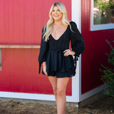 Black Beauty Romper Dress - Pink Peach Boutique
