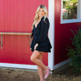 Black Beauty Romper Dress - Pink Peach Boutique