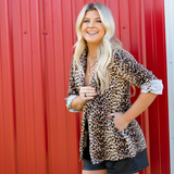 Leopard Blazer Jacket - Pink Peach Boutique