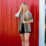 Leopard Blazer Jacket - Pink Peach Boutique