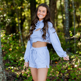 Twice As Good Layered Hoodie Top 3 pc. Set - Grey - Pink Peach Boutique