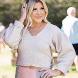 September Morning Ribbed Sweater - Oatmeal - Pink Peach Boutique