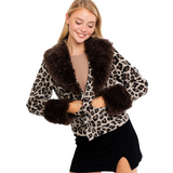 Out Of The Wild Faux Fur Coat - Pink Peach Boutique