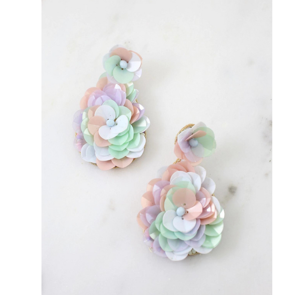 Sprng Time Drop Earing Light Multi - Pink Peach Boutique