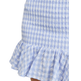 Gingham Blue Two Piece Set - Pink Peach Boutique