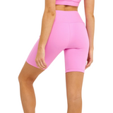 Pink Highwaisted Bike Shorts - Pink Peach Boutique