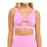 Pink Knotted Cutout Crop Tank - Pink Peach Boutique