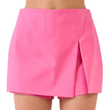 Petal Pink Slit Detail Skort - Pink Peach Boutique