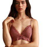 Ribbed Ruffle Brami Top - Pink Peach Boutique