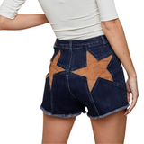 Star Deninm Shorts - Pink Peach Boutique