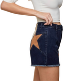 star denim shorts