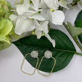 Glitter Top Hoop Earrings - Pink Peach Boutique