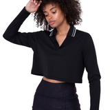 women's collared polo top - Pink Peach Boutique