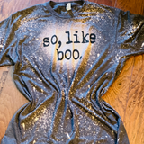 So Like Boo Graphic T-Shirt -  Black - Pink Peach Boutique