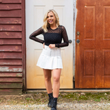 Star Dazed Mesh Crop Top - Pink Peach Boutique