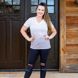 Mono B Ombre Dip Dye Top - Mocha - Pink Peach Boutique
