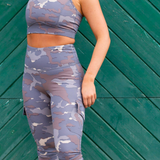 Blue Tundra Camo Leggings - Pink Peach Boutique