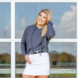Waffle Knit Crop Hoodie - Charcoal - Pink Peach Boutique