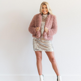 Sparkle and Shine - Silver Sequin Dress - Pink Peach Boutique