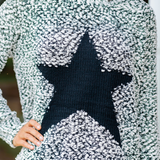 One And Only Black Star Sweater - Pink Peach Boutique