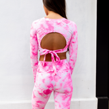 Pink Tie Dye Crop Top - Pink Peach Boutique