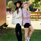 Plaid Flannel Shacket - Pink Peach Boutique