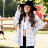 Plaid Flannel Shacket - Pink Peach Boutique