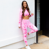 Pink Tie Dye Crop Top - Pink Peach Boutique