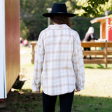 Plaid Flannel Shacket - Pink Peach Boutique