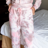 Pink Tie Dye Jogger Set - Pink Peach Boutique