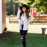 Plaid Flannel Shacket - Pink Peach Boutique