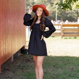 Hello Beautiful Black Babydoll Dress - Pink Peach Boutique