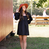 Hello Beautiful Black Babydoll Dress - Pink Peach Boutique