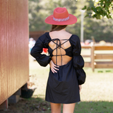 Hello Beautiful Black Babydoll Dress - Pink Peach Boutique