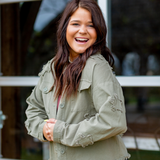 Star Patch Denim Jacket - Pink Peach Boutique