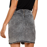 Studded Corduroy Skirt - Black - Pink Peach Boutique