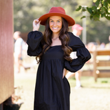 Hello Beautiful Black Babydoll Dress - Pink Peach Boutique